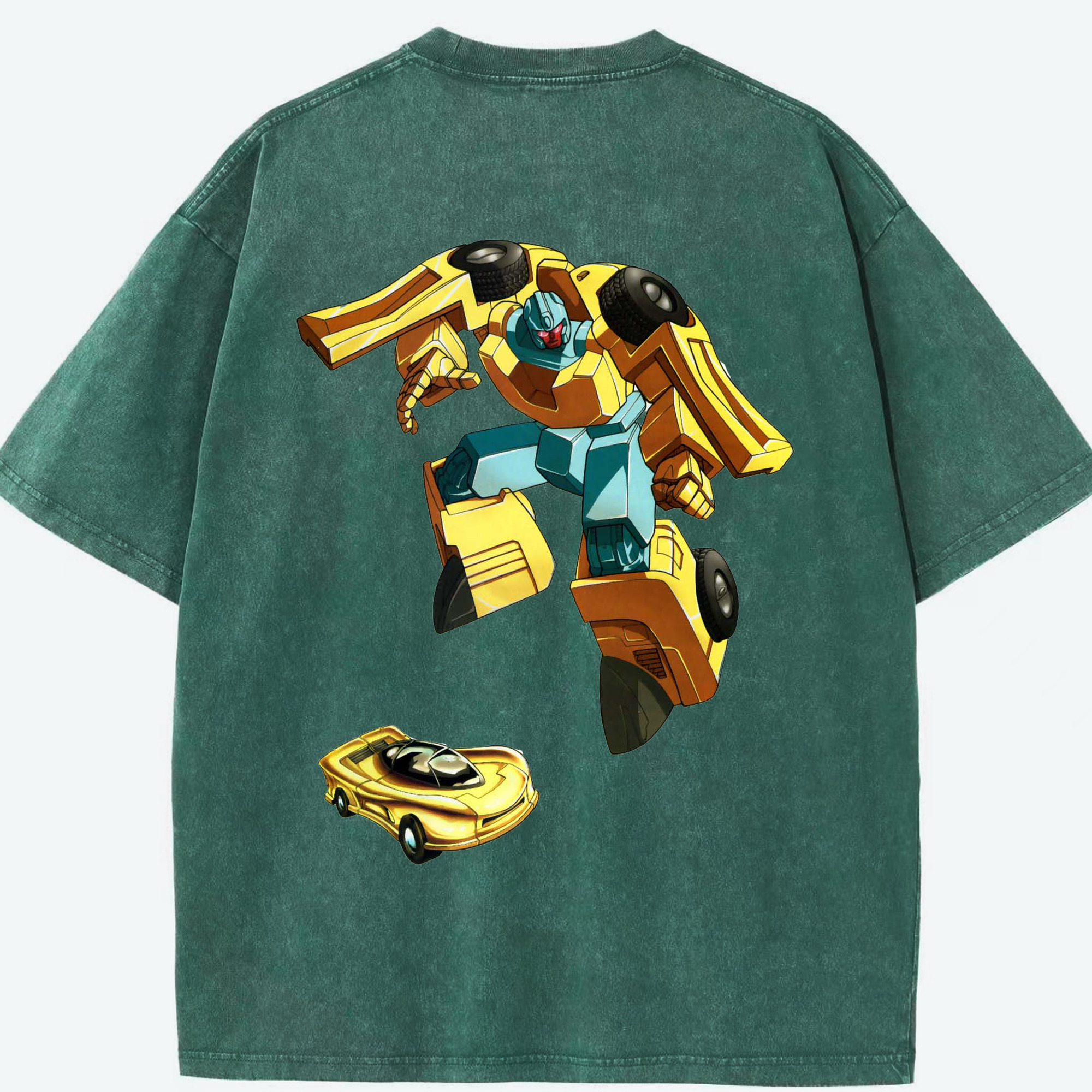 （画像用）  綿100% ヴィンテージ風 半袖Tシャツ（背面プリント）